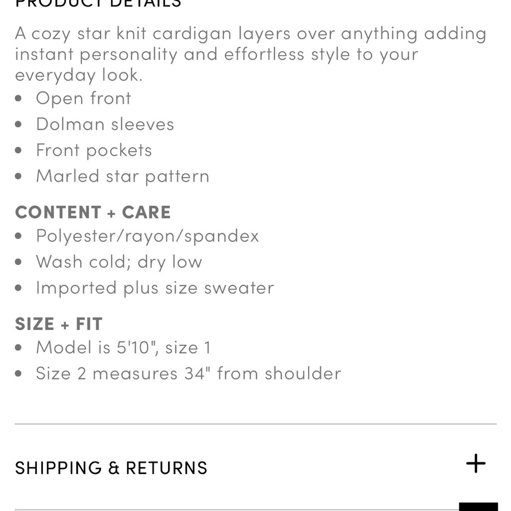 Gray Star Patterned Cardigan - Picture 2 of 10